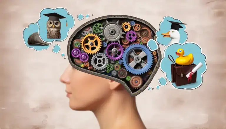 Dressed-up AI holding a magnifying glass, poised to decode challenges.