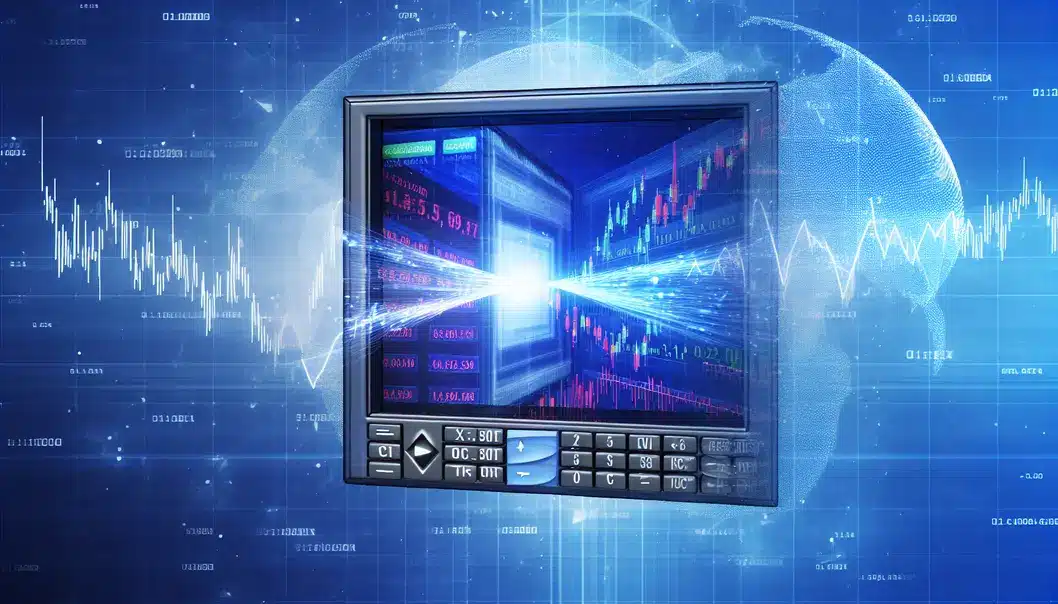 A cover image with digital financial data and AI neural network representations illustrating RAG's role in trading.