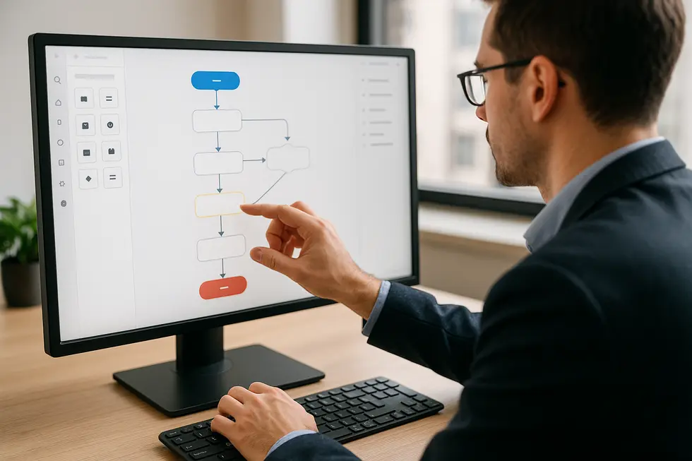 Visualizing workflows easily using n8n’s drag-and-drop interface.