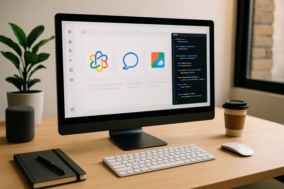 The diverse interface of Google AI Studio, displaying its numerous AI capabilities.